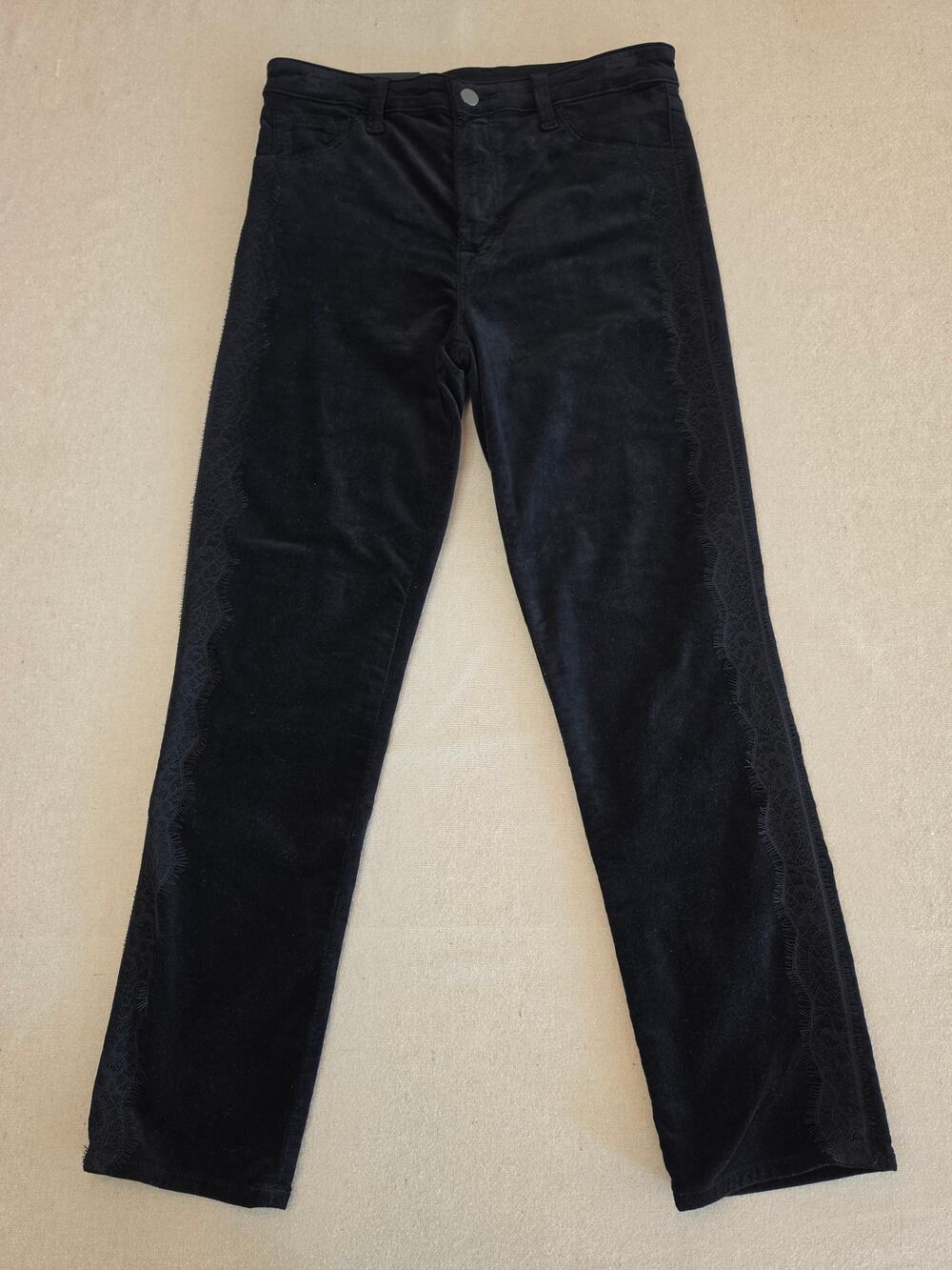J Brand Ruby High-Rise Crop Cigarette Stretch Pant Black Sz 27 NWT Reg $278